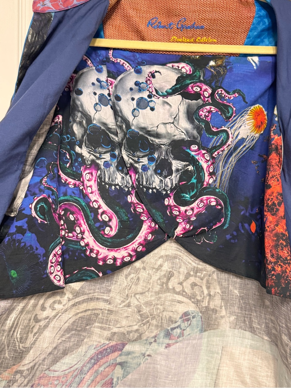 Robert Graham Hooked On You Linen Abstract Embroidered Shirt 3XL LIMITED EDITION - Picture 12 of 16